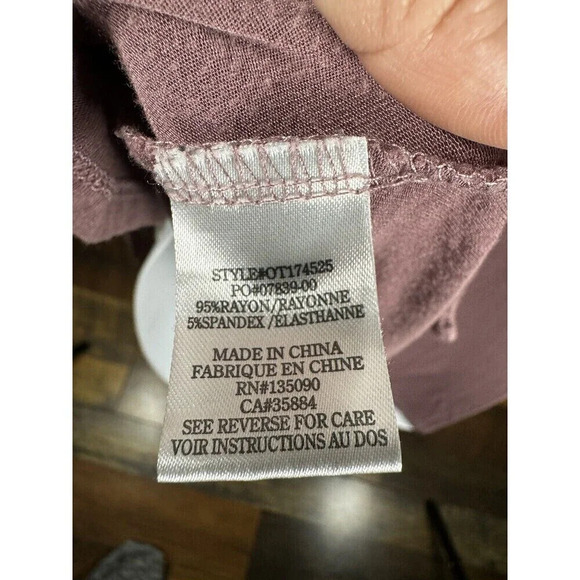 Others Follow Women’s Lavender/Pink Loose Fit Thermal Waffle T-Shirt Size S - Picture 9 of 9